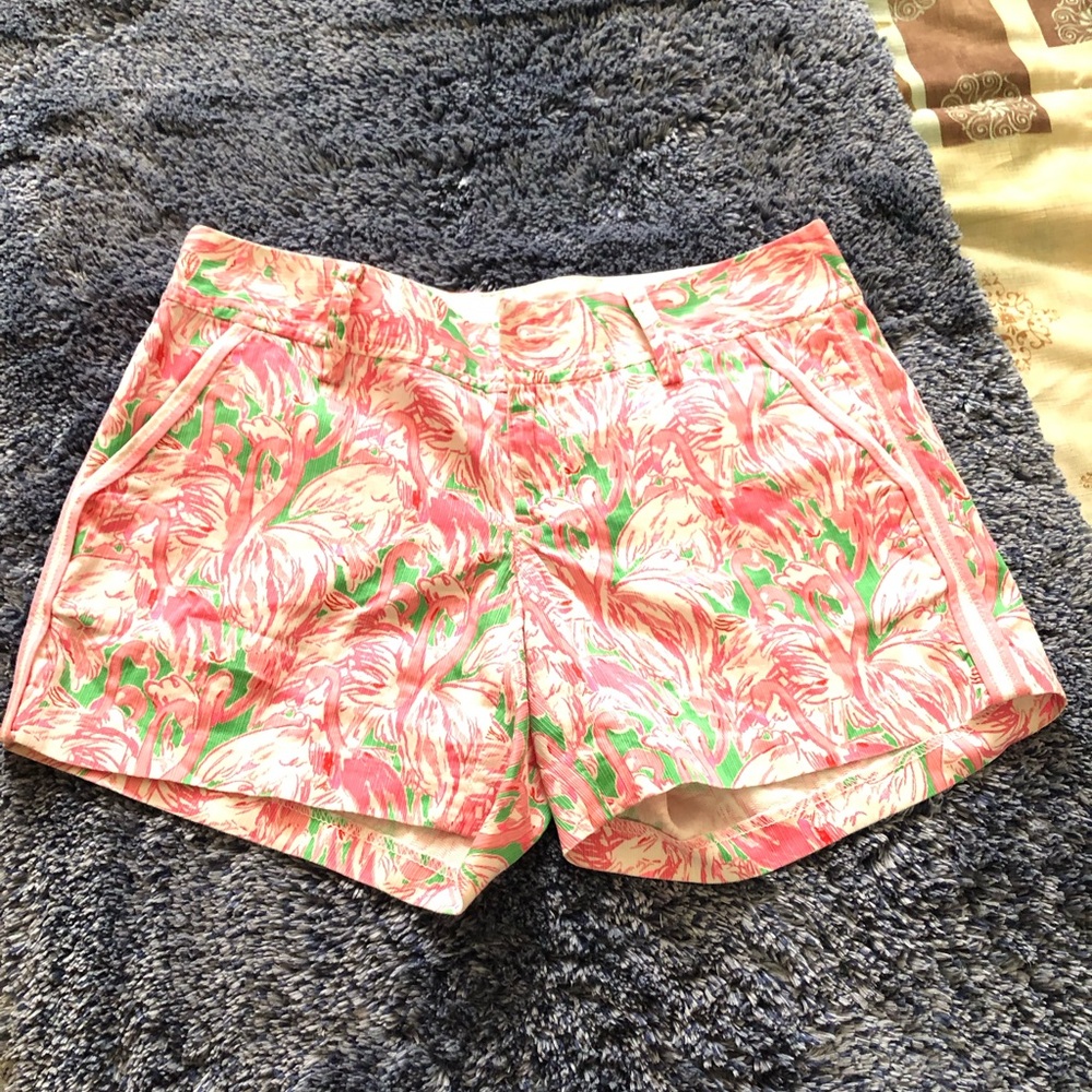 Lilly Pulitzer Floral Pink and Green Women's Shorts